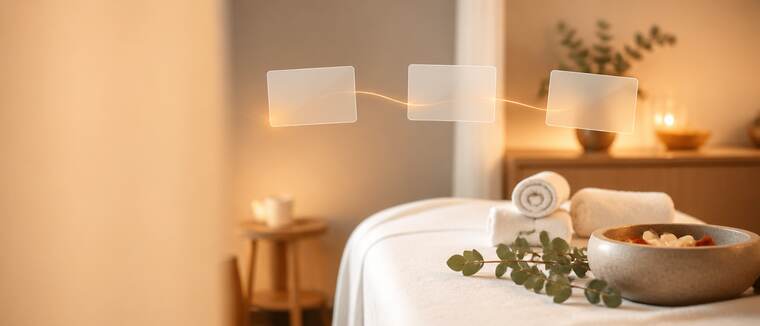 Hotel spa treatment room with the appointment diary